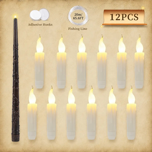 3D Floating Candles and Wand Set